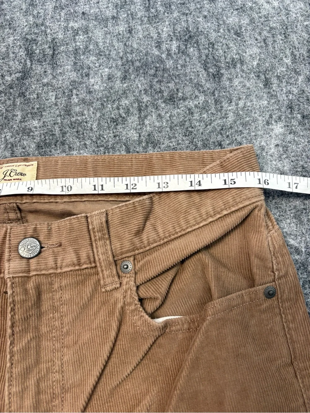 J.Crew 484 Slim Fit Corduroy Pants Men's 30x32 Brown Tan 5-Pocket Cords